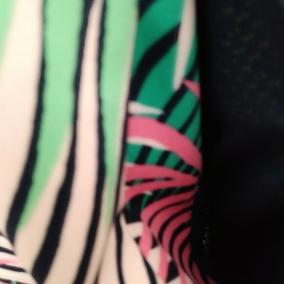 TOMMY BAHAMA Green Pink Tropical Long Sleeve Mock Golf Shirt S - Picture 14 of 16